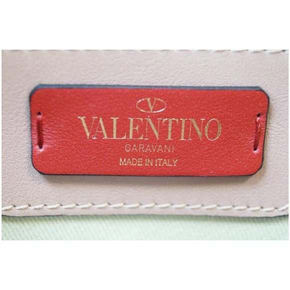 VALENTINO GARAVANI LOVESTUD CALFSKIN LEATHER TOTE - Picture 7 of 8
